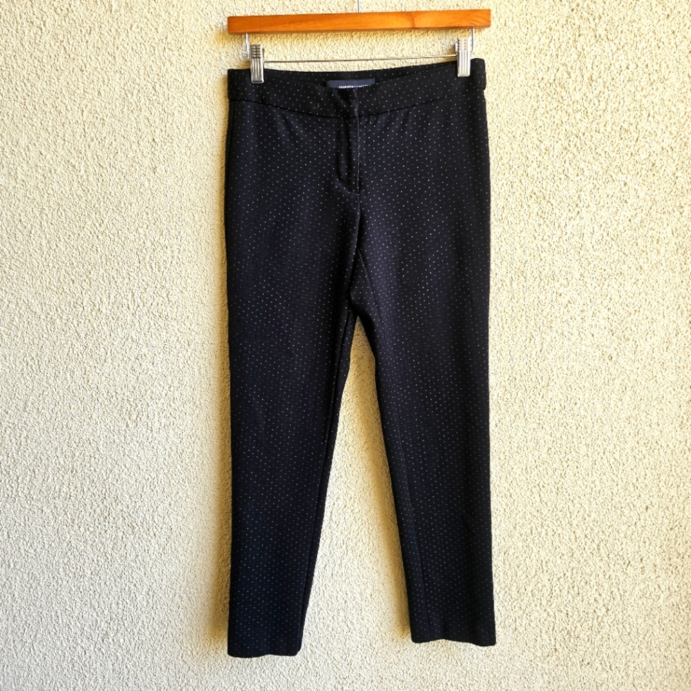 Amanda + Chelsea Workwear womens size 0 black stretchy skinny pants faux pockets